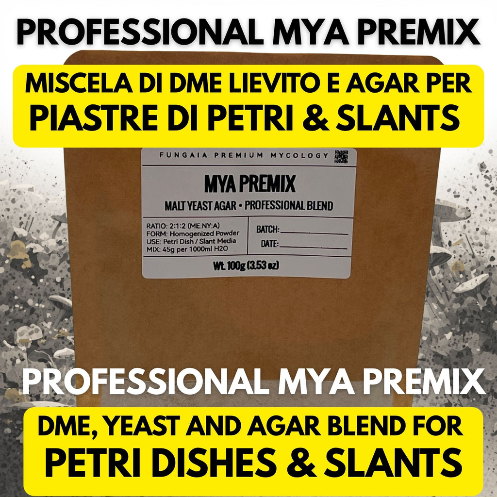MYA Agar Premix 100g Terreno Micologia Piastre Petri Slant Coltura