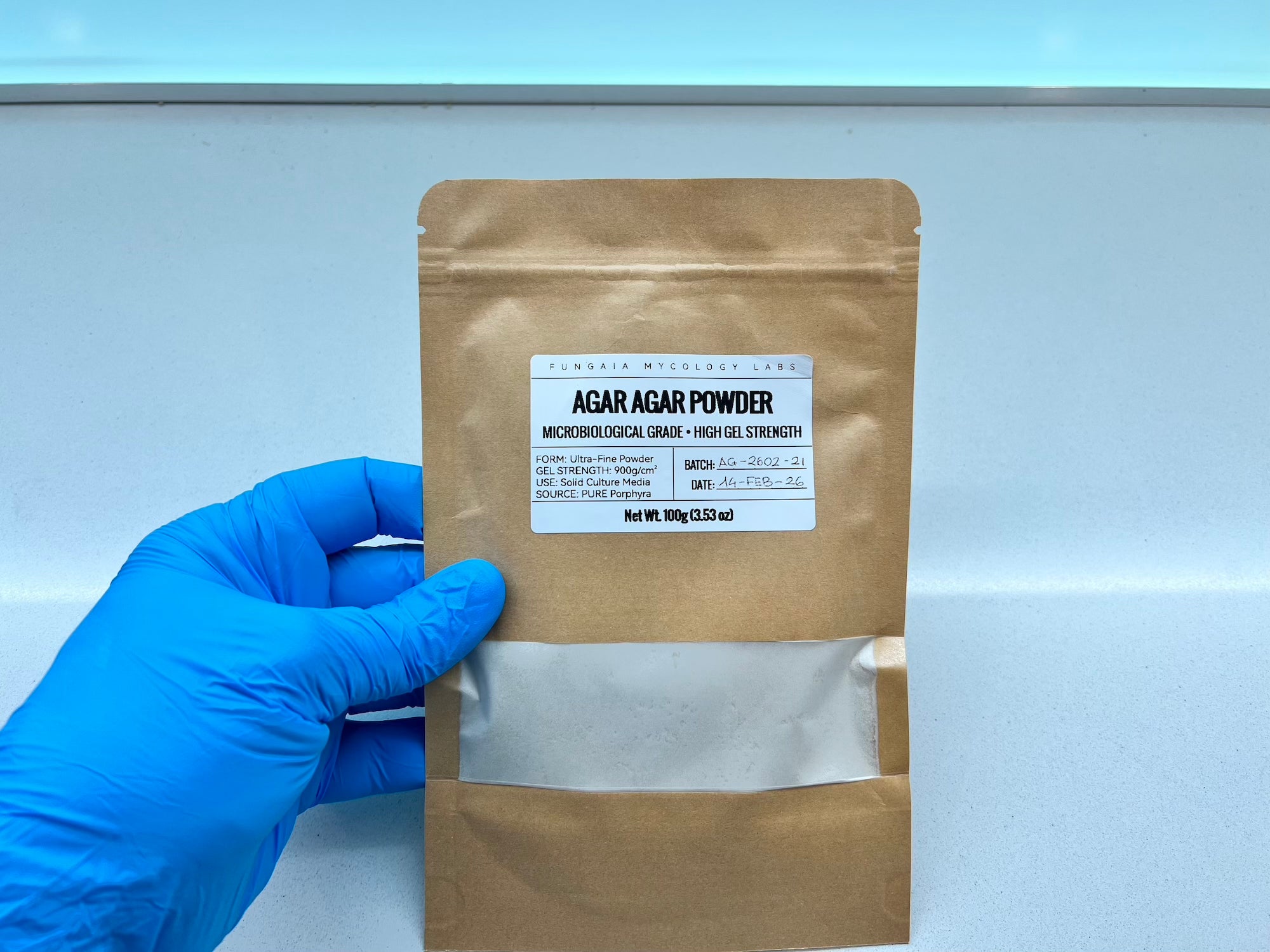 Pure Agar Agar Powder 100g Lab Grade Mycology Gelling Agent Petri Dish Media Ingredient