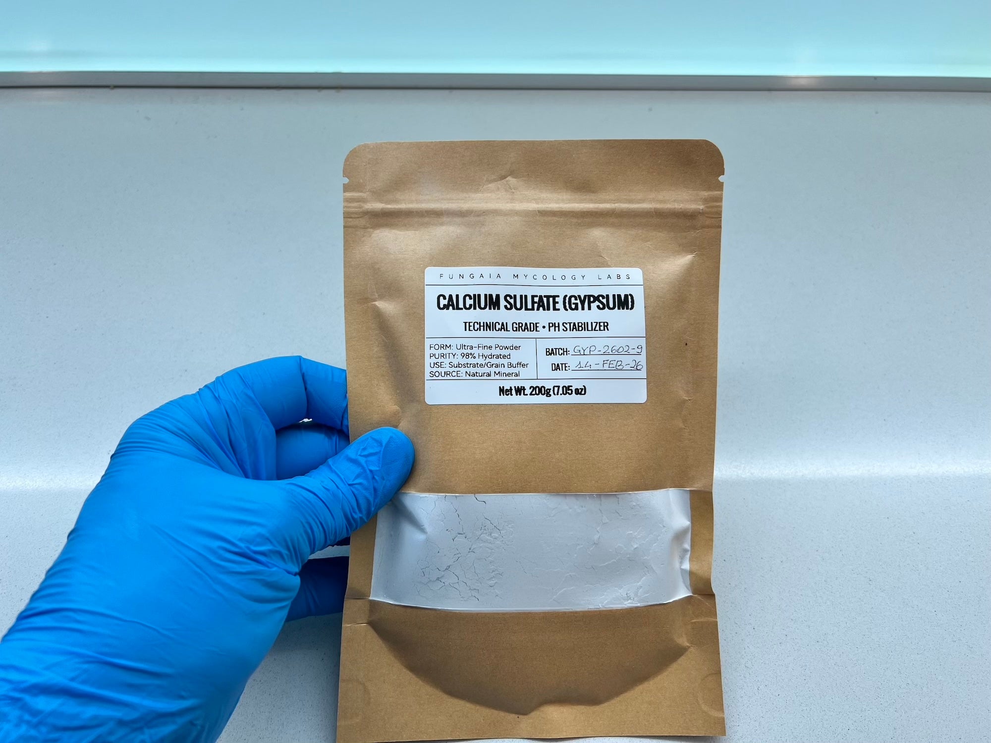 Gypsum Powder (200g) - Mushroom Substrate Amendment, Mycology Supplement