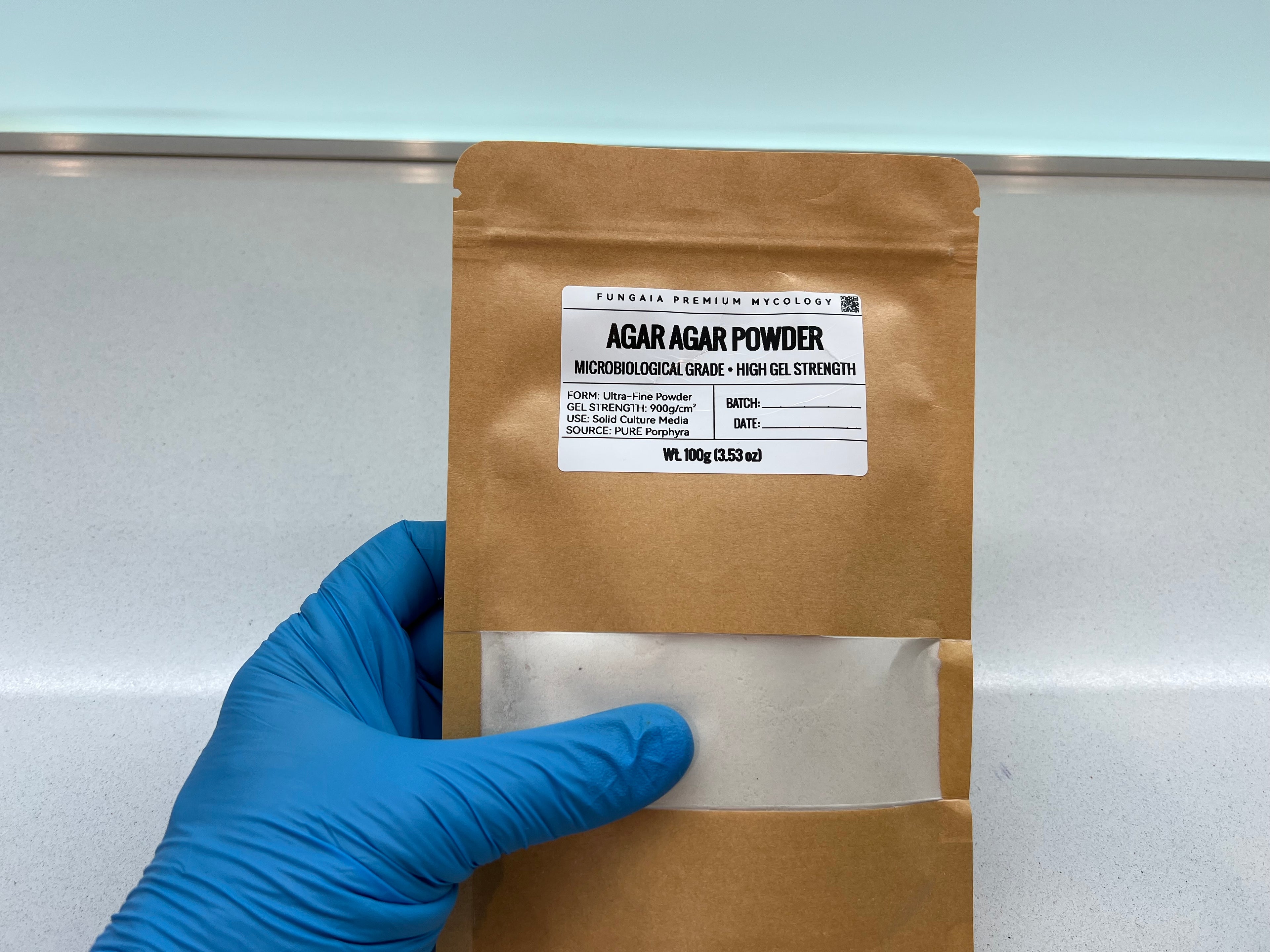 Agar Agar Polvere 100g Micologia Piastre Petri Grado Laboratorio
