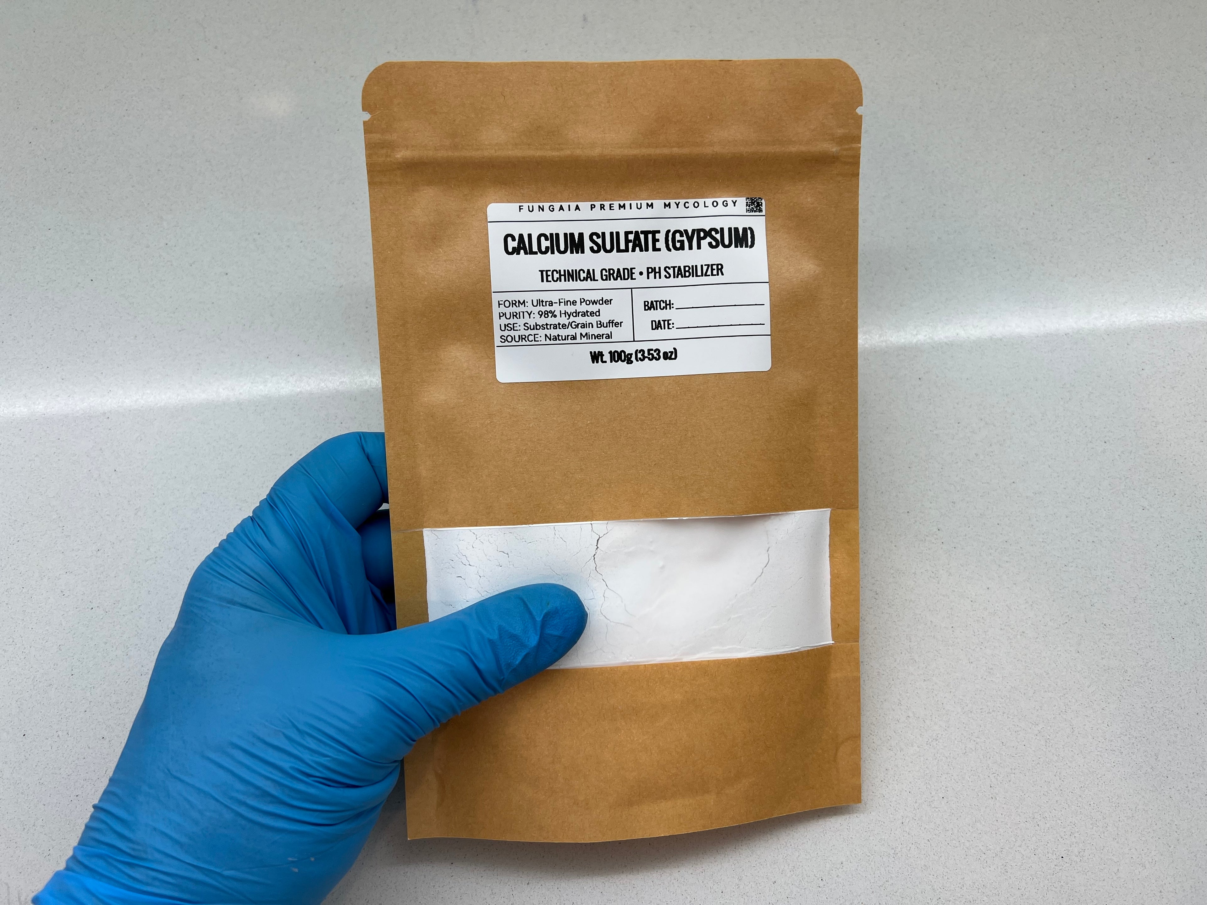 Gesso Micologia 100g Solfato Calcio Substrato Funghi pH Buffer
