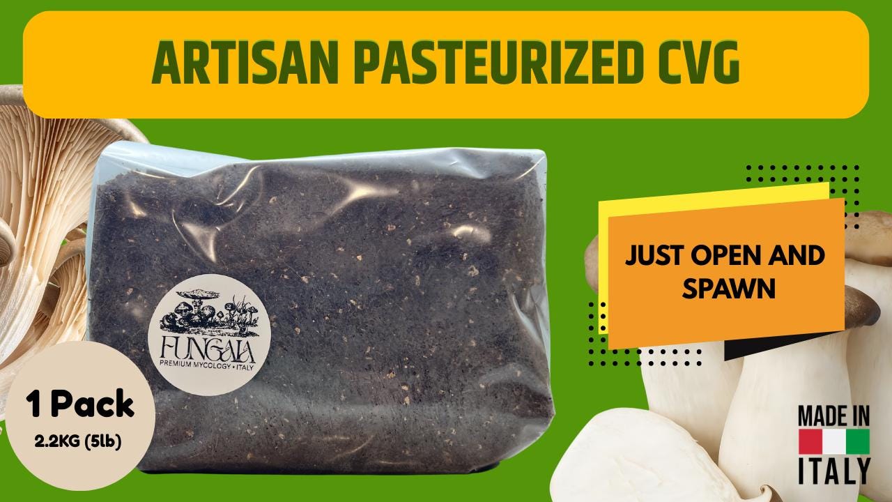 CVG Mushroom Substrate Mix 2.2kg – Sterilized Coco Coir, Vermiculite, Gypsum