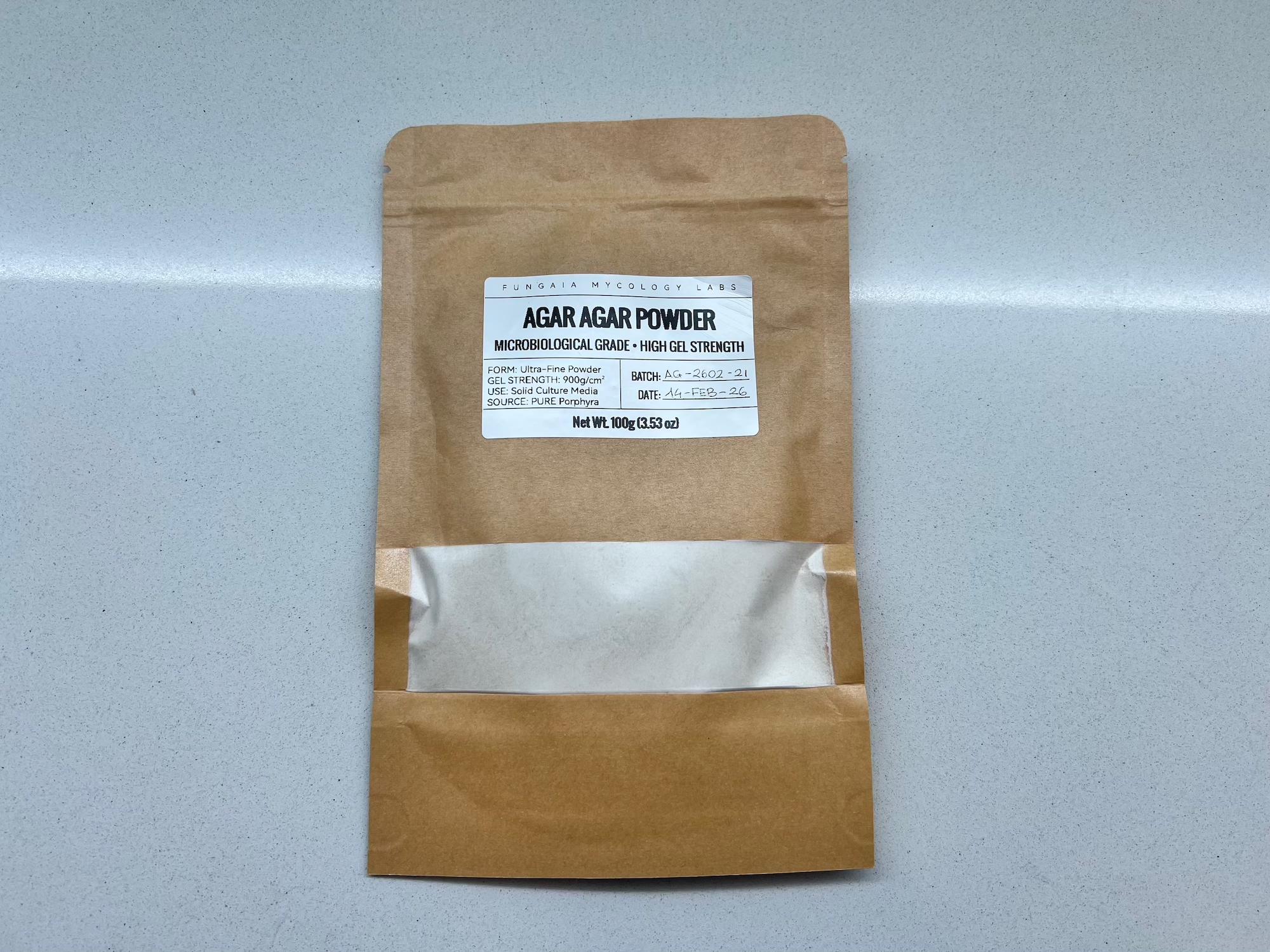 Pure Agar Agar Powder 100g Lab Grade Mycology Gelling Agent Petri Dish Media Ingredient