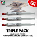 3 X Micelio Liquido Blue Oyster (Pleurotus ostreatus) 10ml - Cultura Madre Professionale