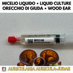 Wood Ear Liquid Culture Auricularia Auricula-Judae Live Mycelium Syringe 10ml Jelly Ear Mushroom Culture Lab Grade Mycology Supplies