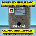 Miglio Bio Sterilizzato 1kg/2kg • Porta Iniezione SHIP • Substrato Funghi