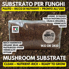 Substrato Funghi Sterilizzato Faggio 2kg | Pronto Inoculazione