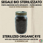 Spawn Segale Bio 500g Bormioli 1L Porta Iniezione Filtro PTFE Sterile