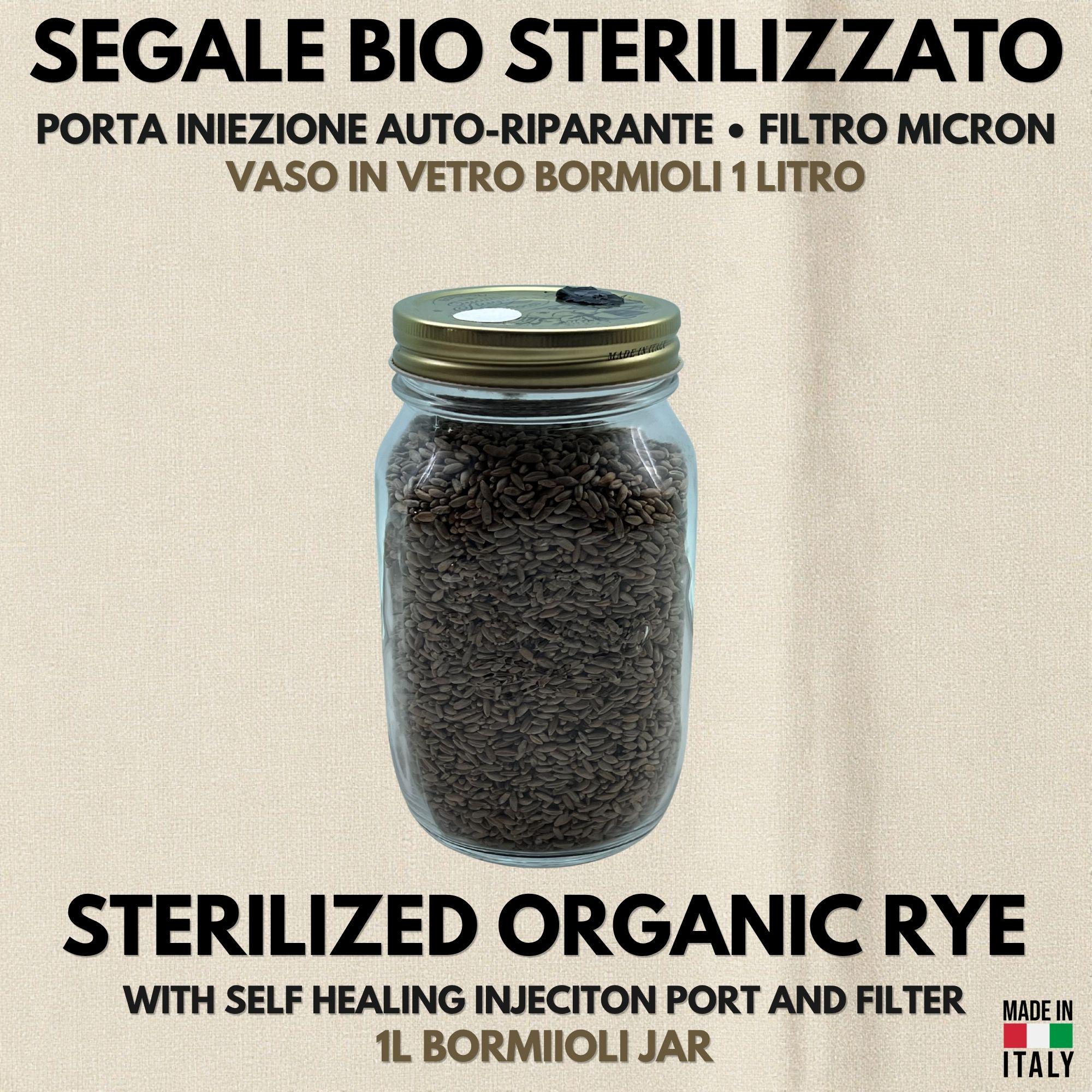 Spawn Segale Bio 500g Bormioli 1L Porta Iniezione Filtro PTFE Sterile