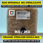 Riso Integrale Bio 1kg/2kg Spawn Autoclave • Porta SHIP • Substrato Funghi