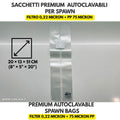 Premium autoclavable mushroom spawn bag with 0.22 micron filter