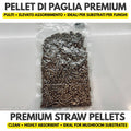 Premium straw pellets for mushroom substrate