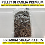 Premium straw pellets for mushroom substrate