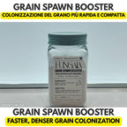 Grain spawn booster jar with gypsum yeast and dextrose